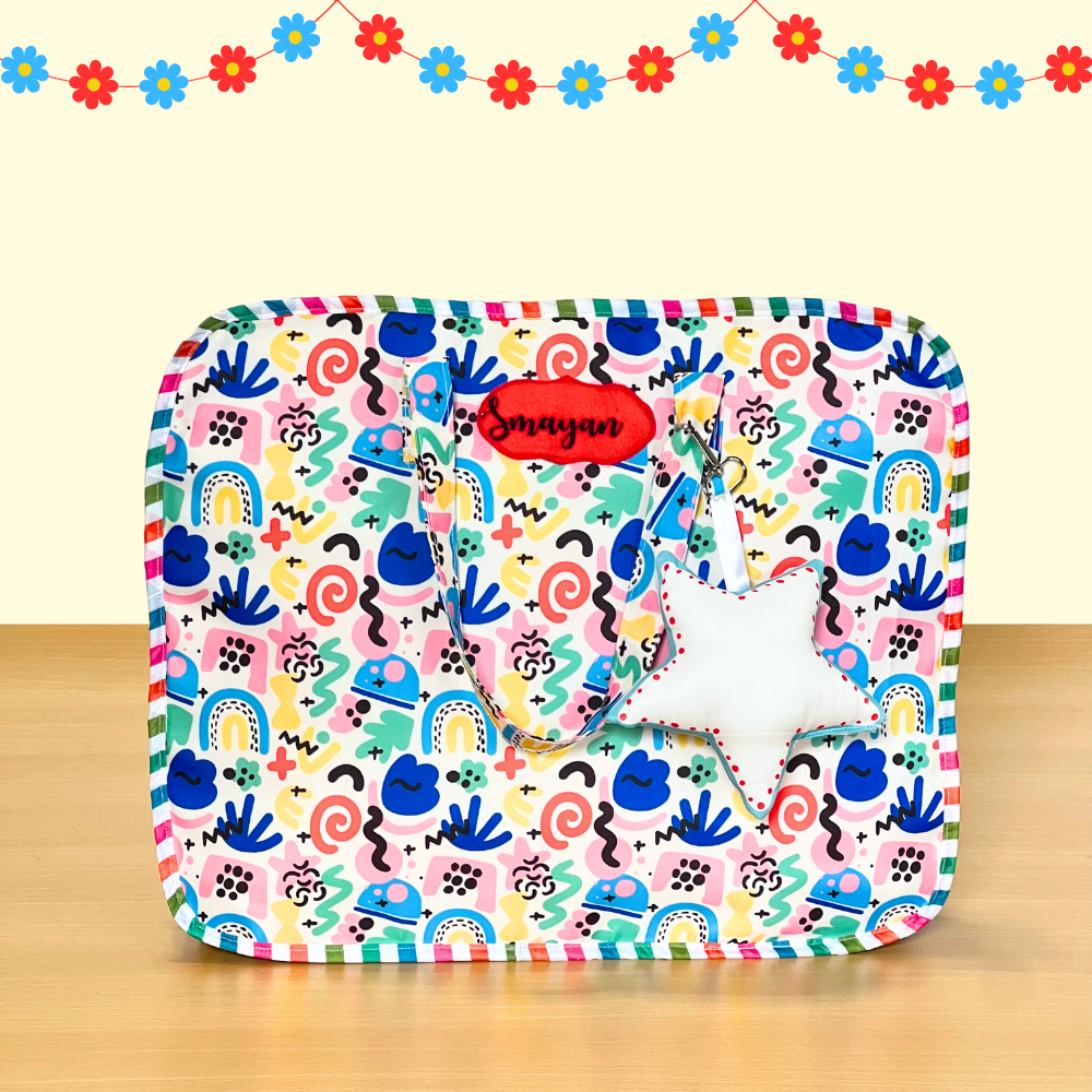 Colorful patterned tray