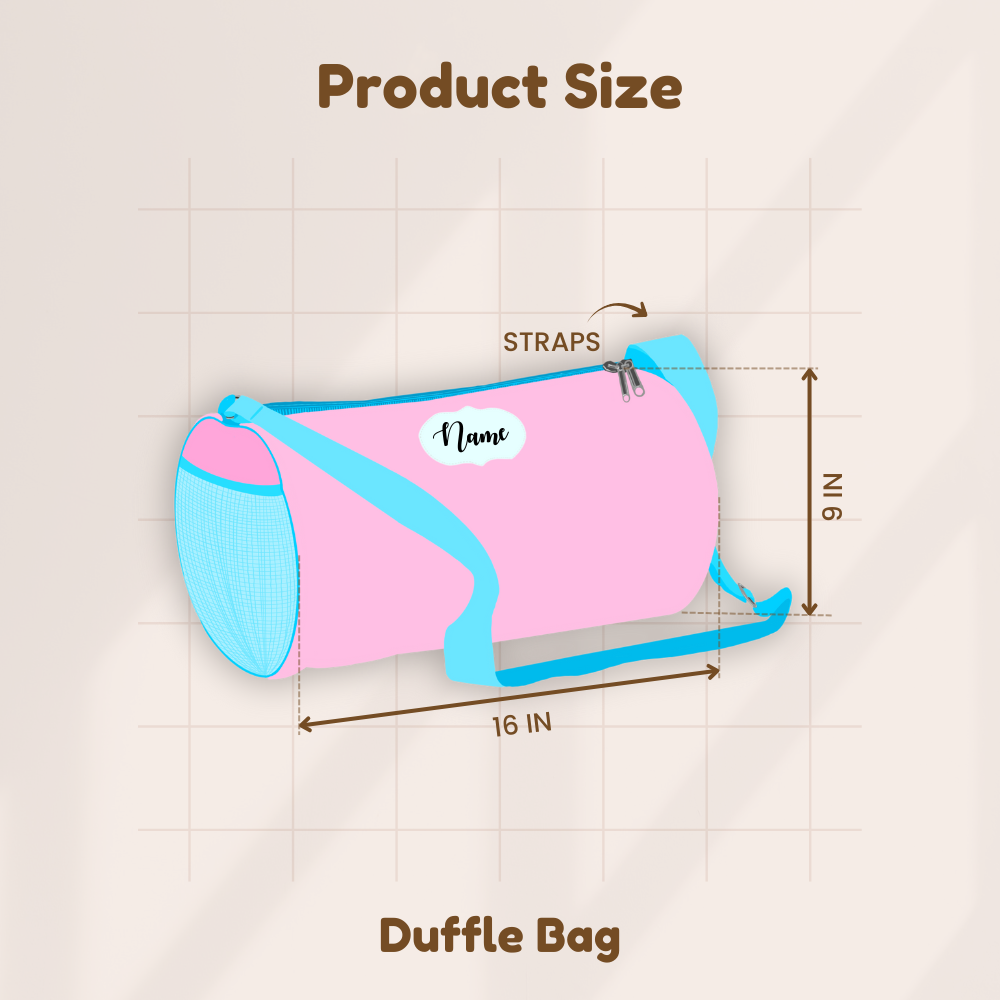 blue Pink duffle bag