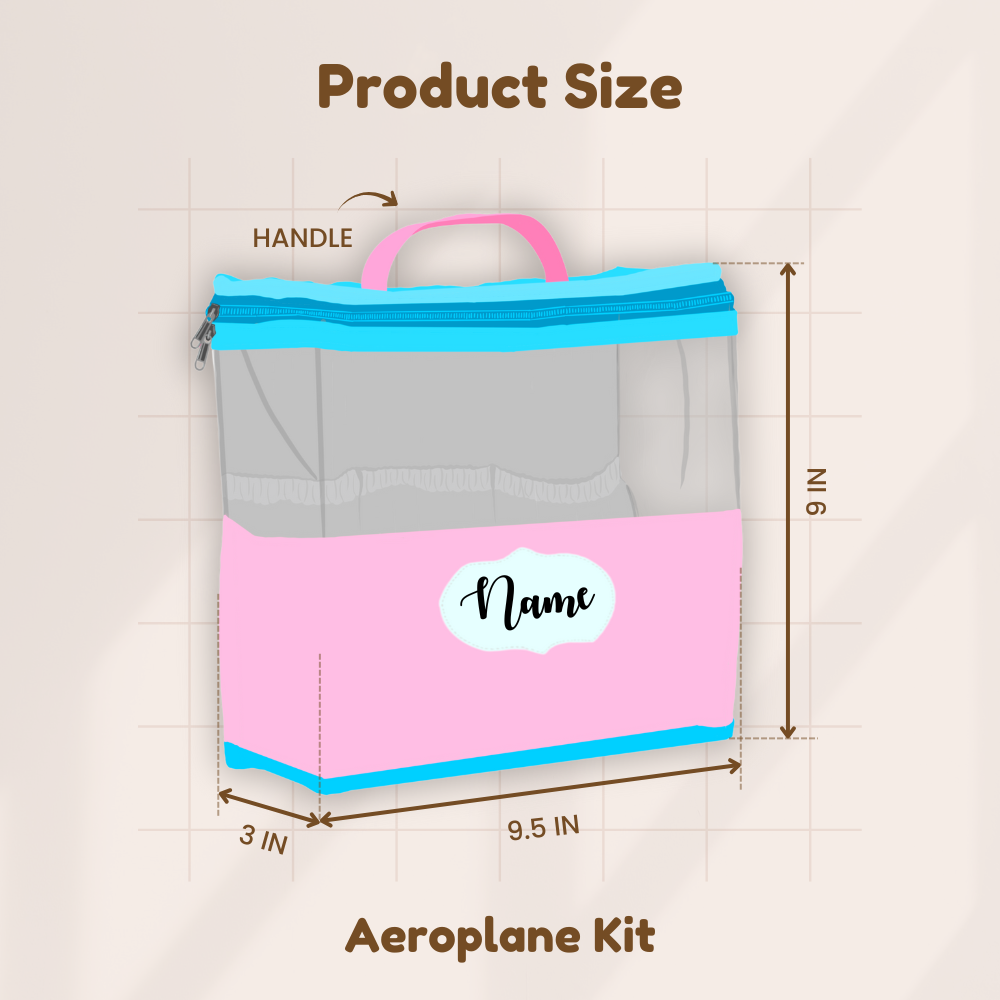 Pink and blue storage bag