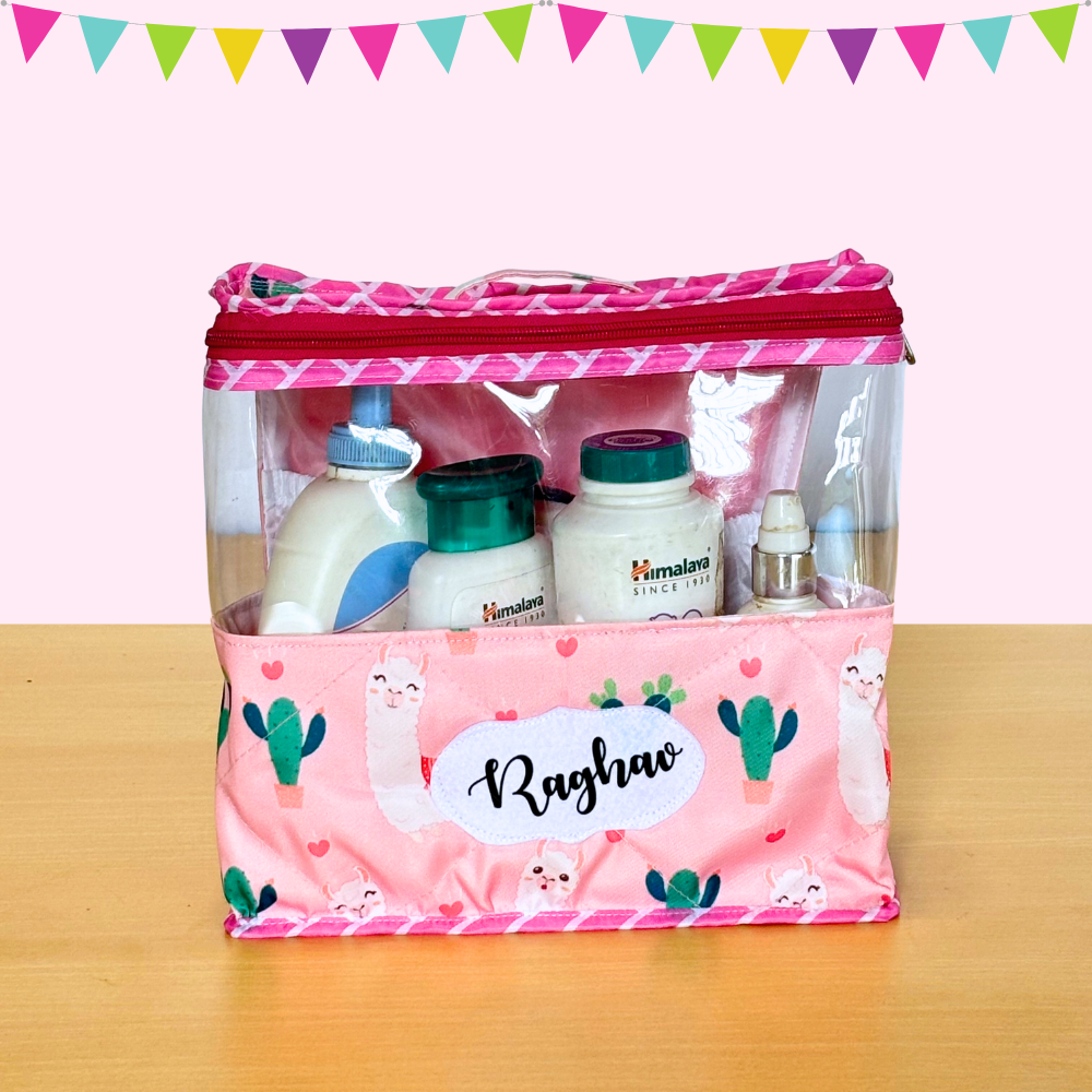Pink cosmetic bag