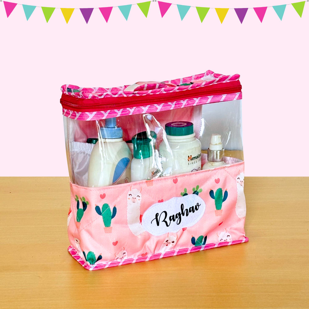 Pink toiletry bag