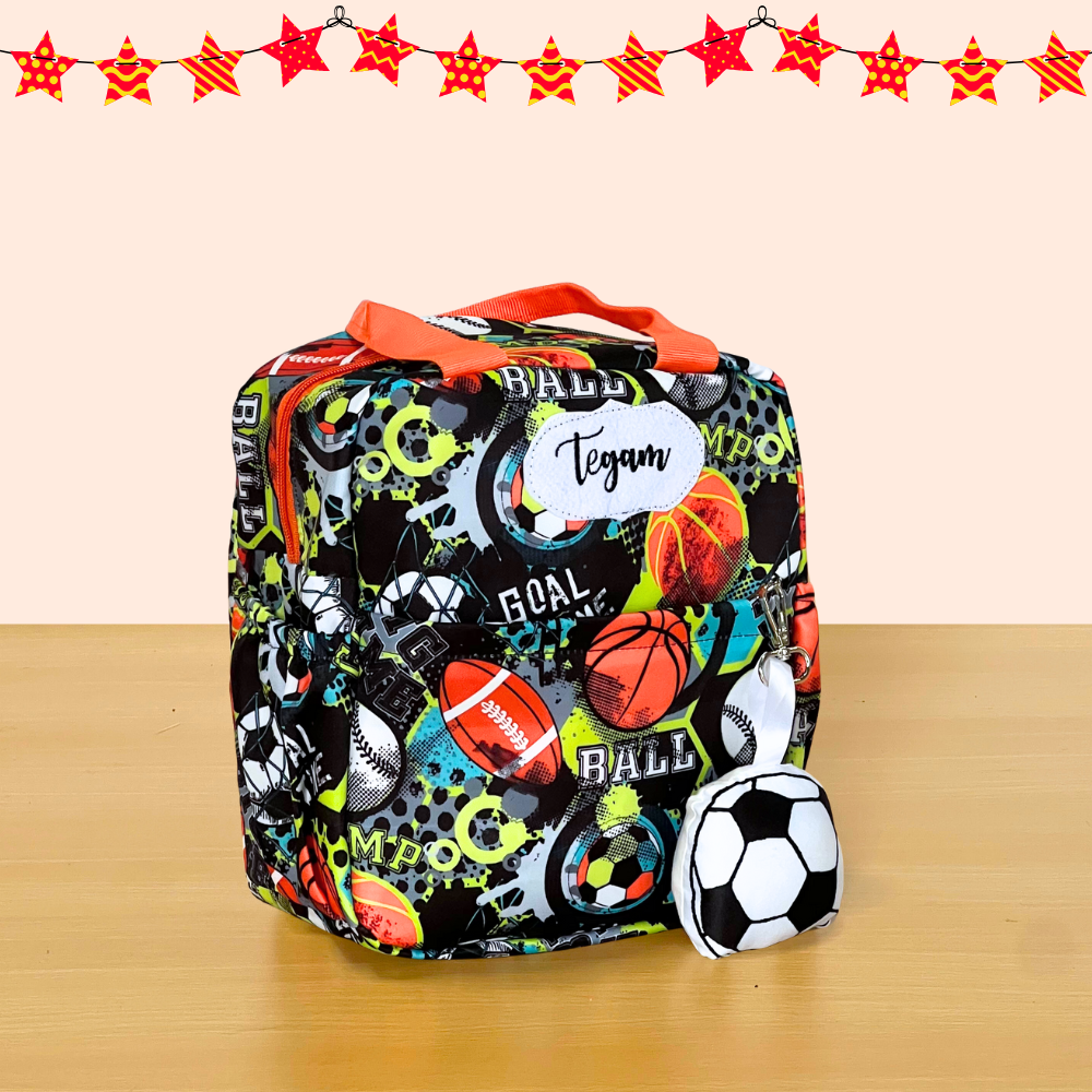 Colorful sports-themed