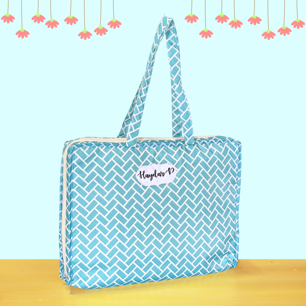 Blue patterned bag