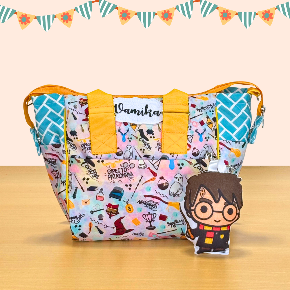 Colorful bag with Harry Potter-themed