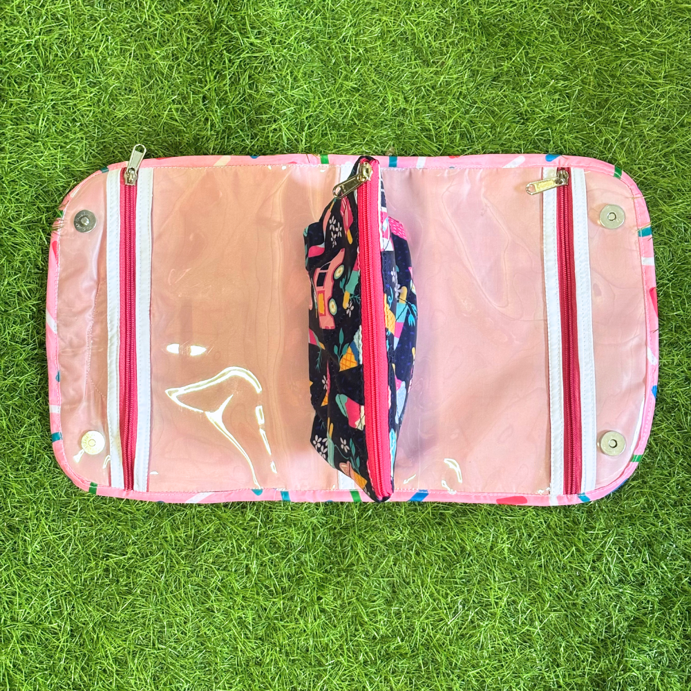 Pink travel organizer