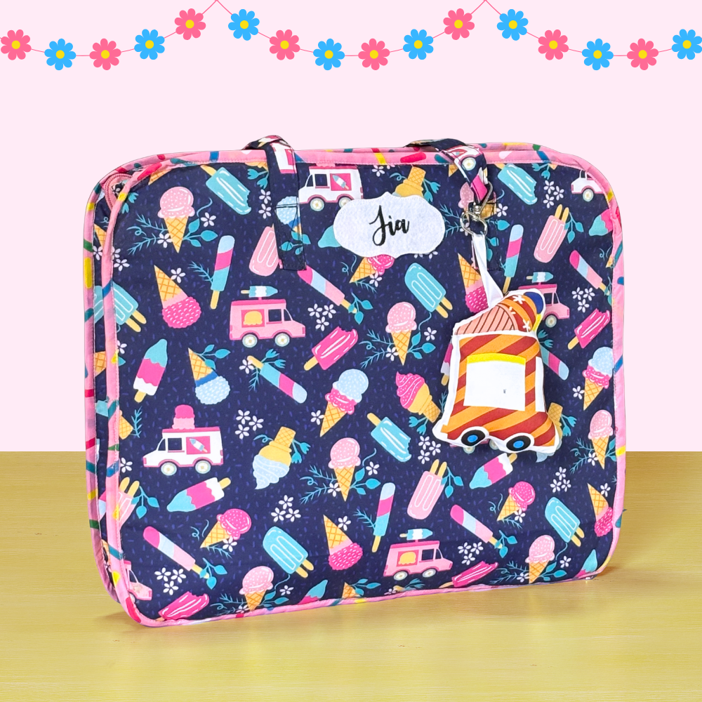 Colorful case with ice cream