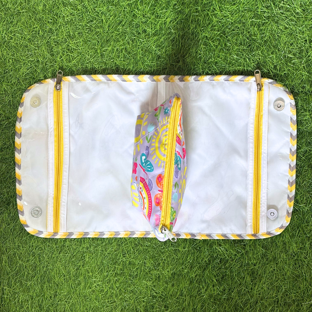 White travel wallet