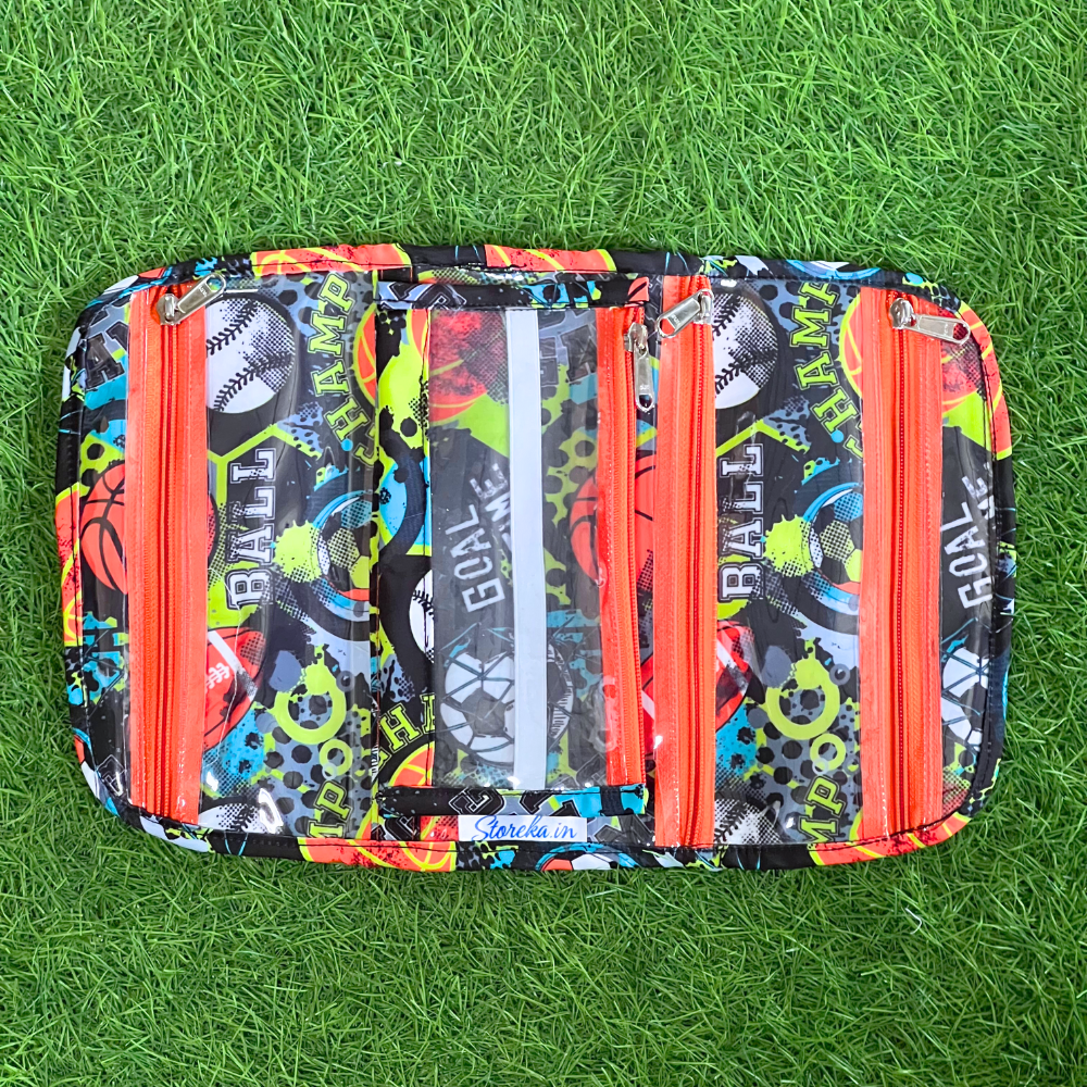 Colorful zippered pouches