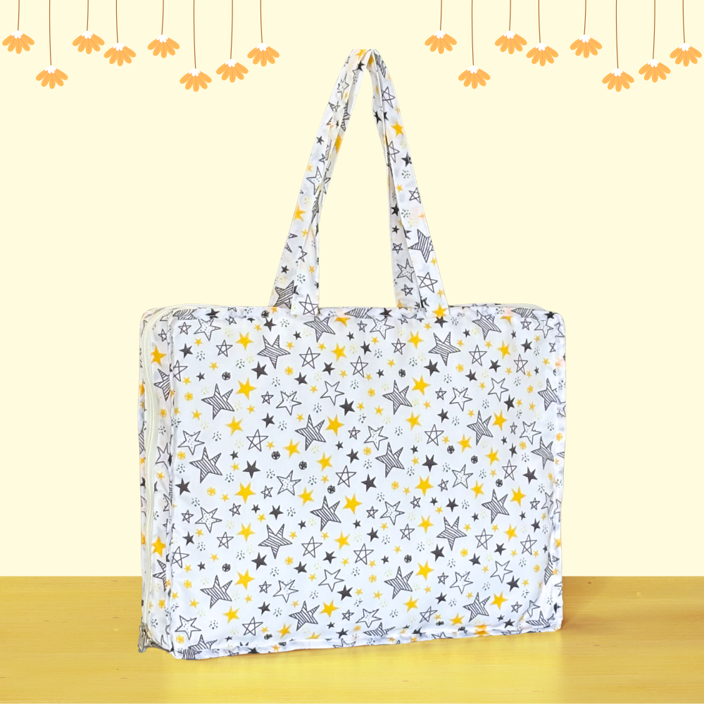 Star-patterned tote bag