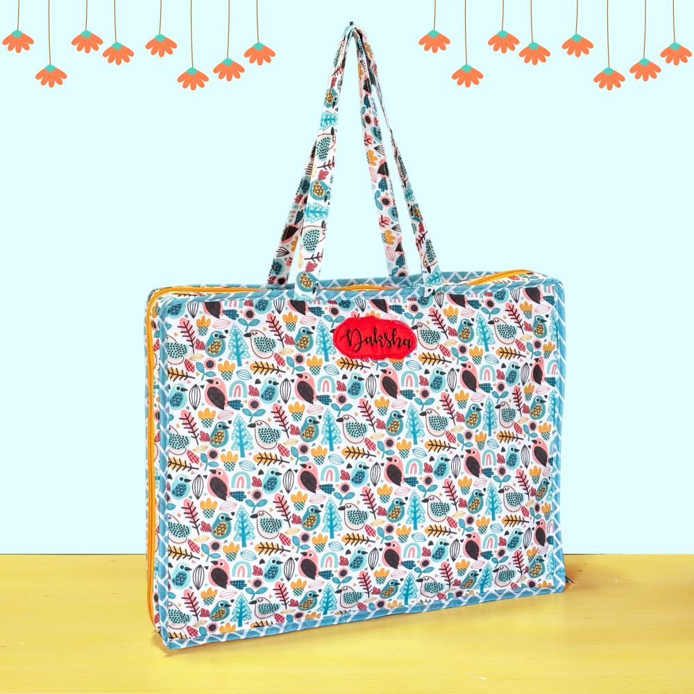 Floral patterned tote bag