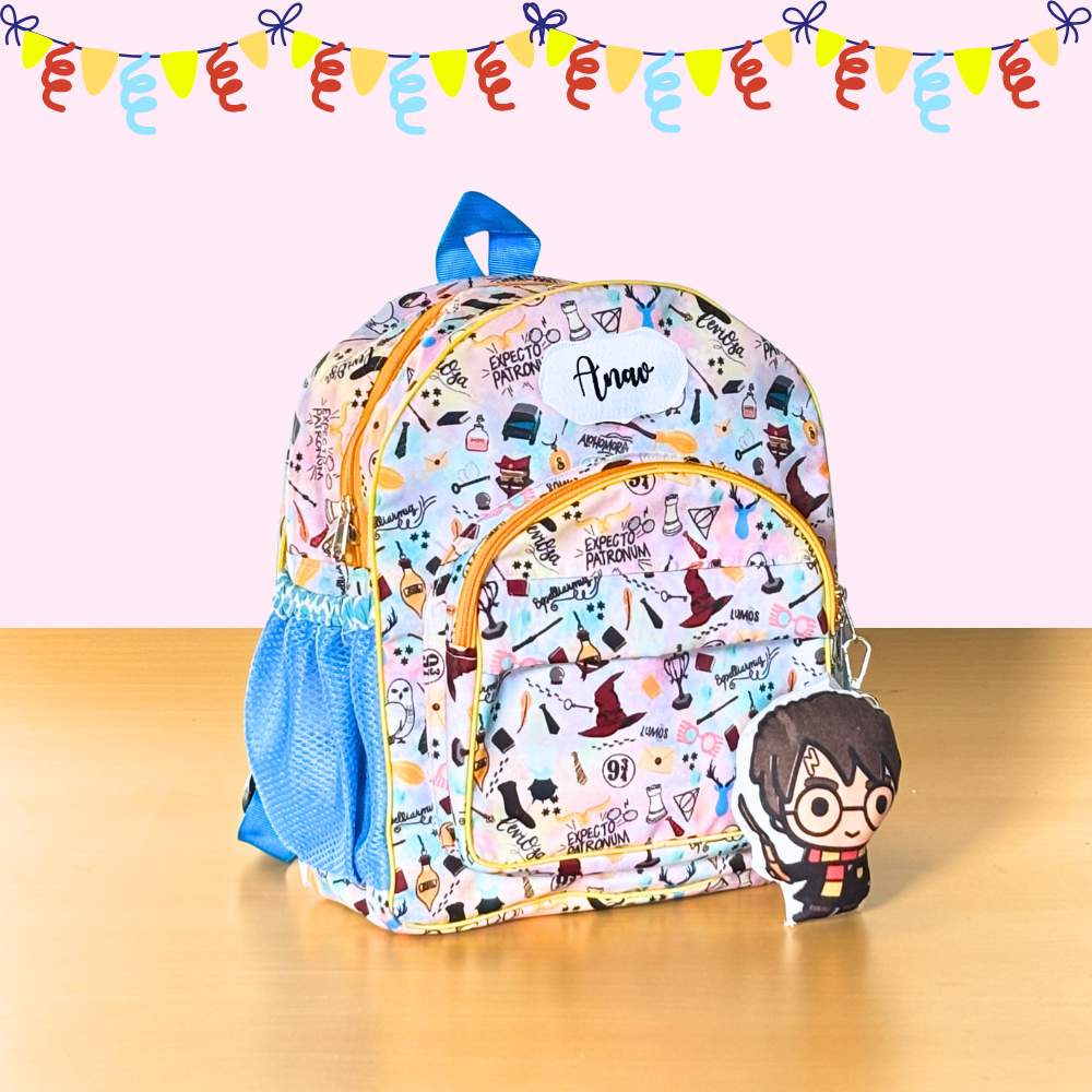 Backpack with character design