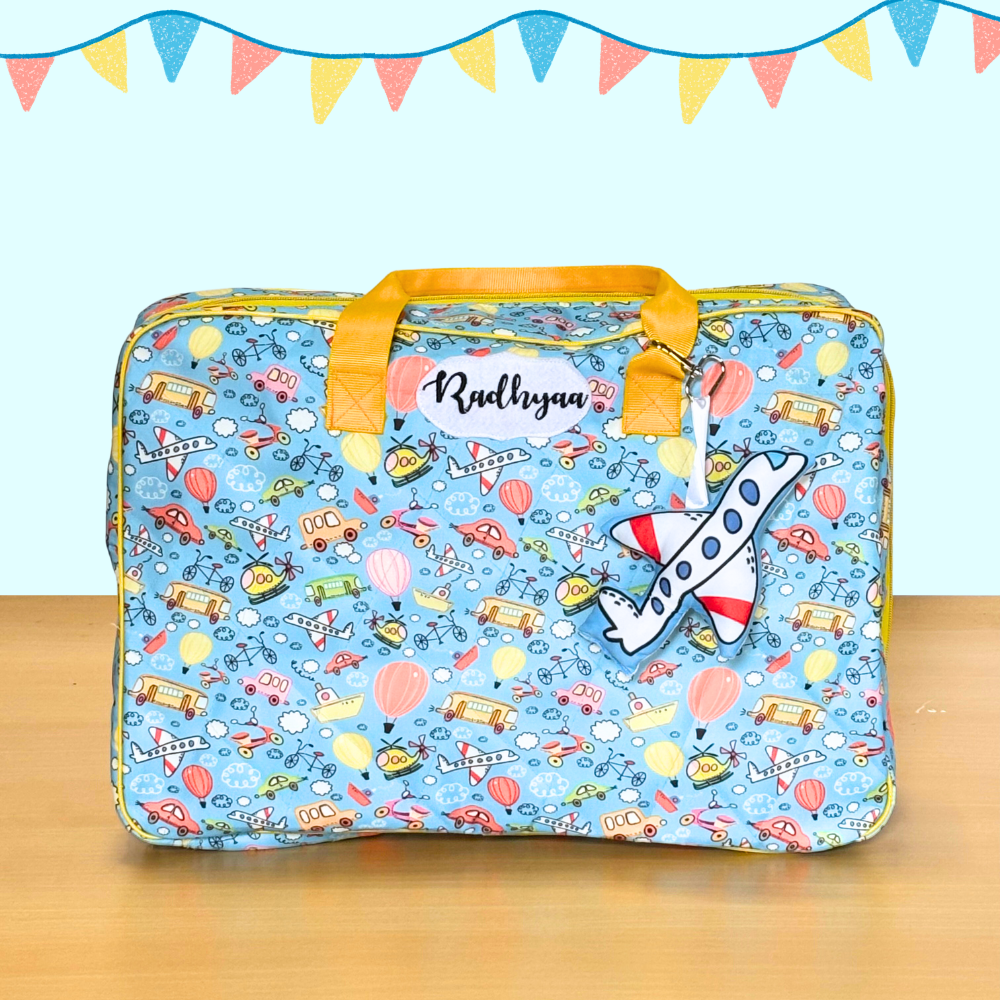 Children's suitcase with airplane