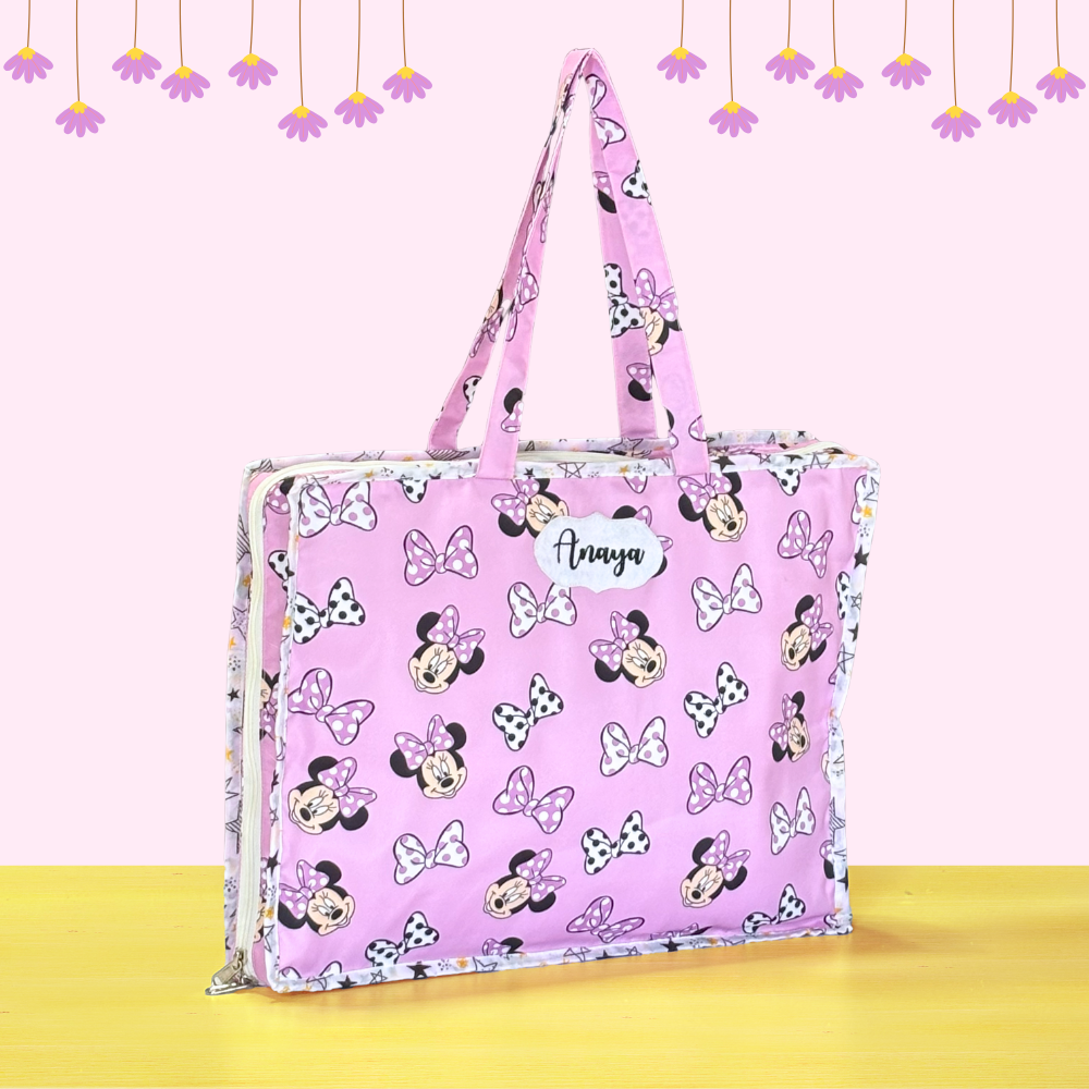 Pink tote bag