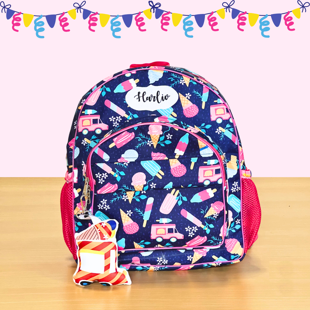 Colorful patterned backpack