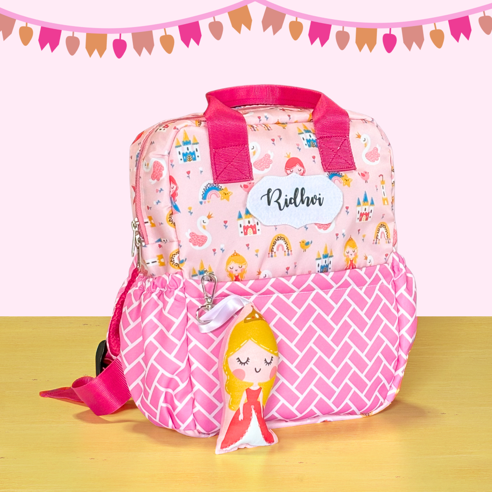 Pink children's suitcase