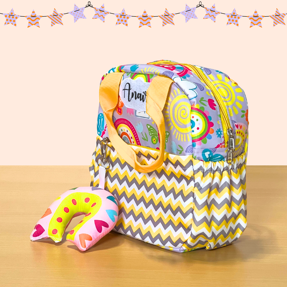 Colorful diaper bag