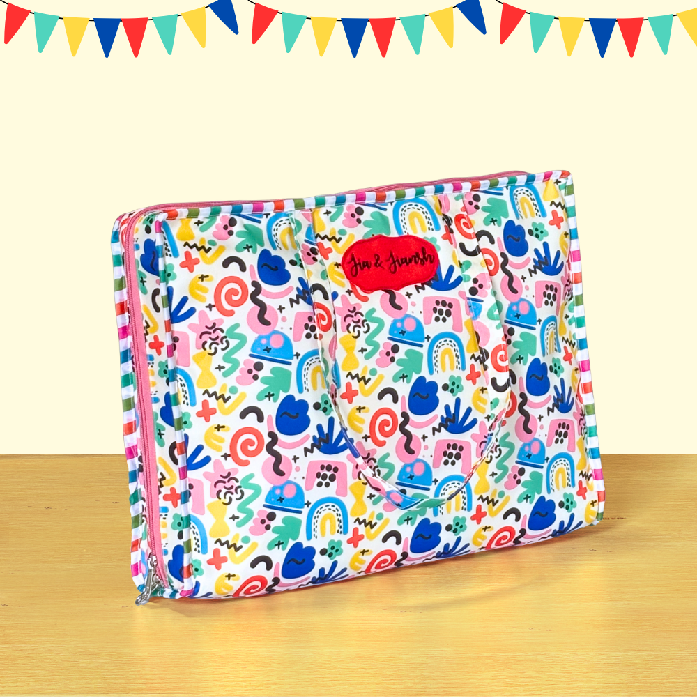 Colorful patterned pouch