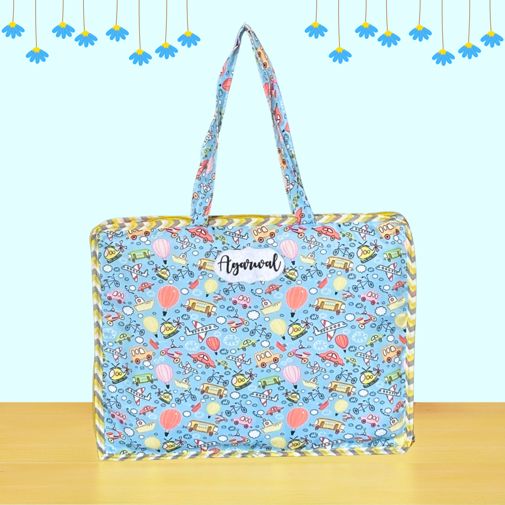 Floral-patterned tote bag