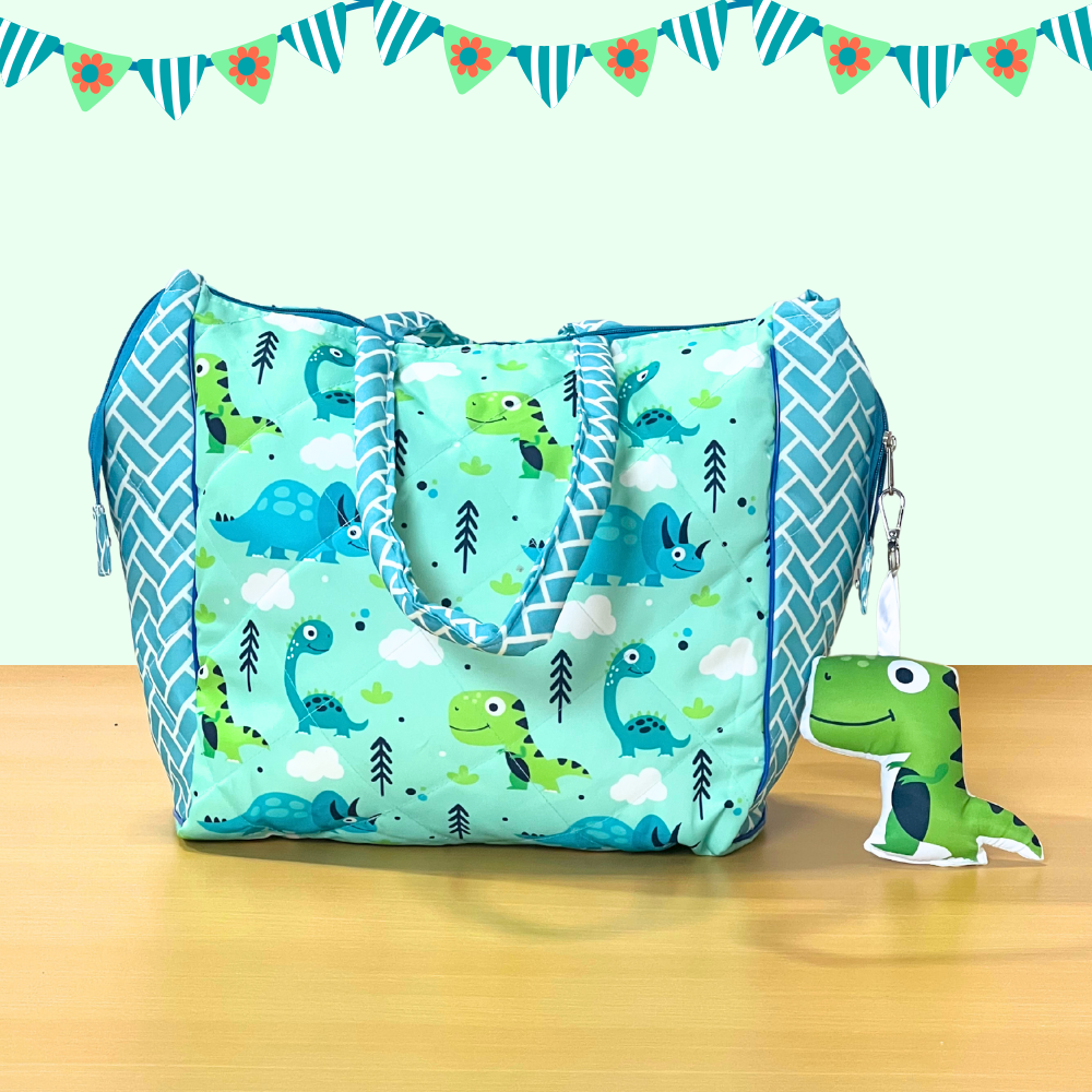 Dinosaur-patterned bag