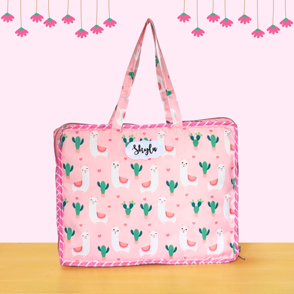 Pink tote bag