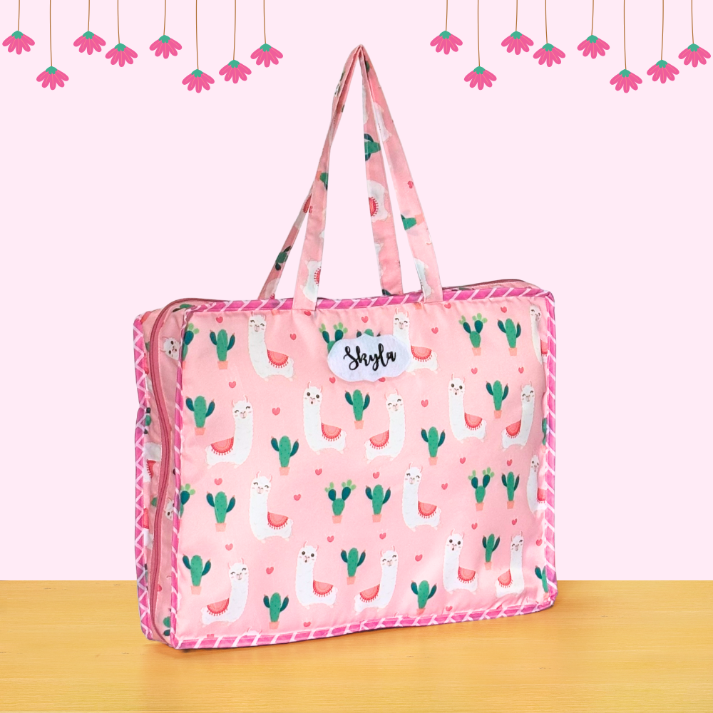 Pink tote bag