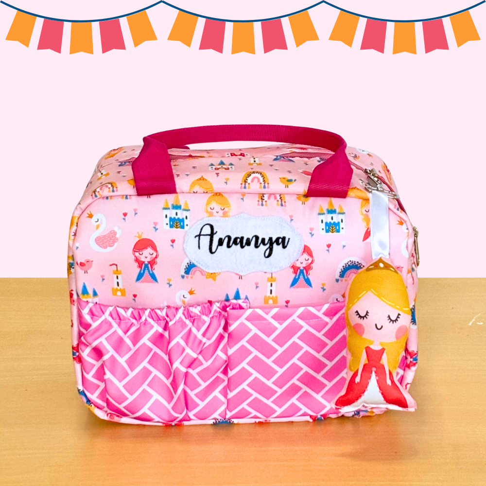 Pink children's lunch bag