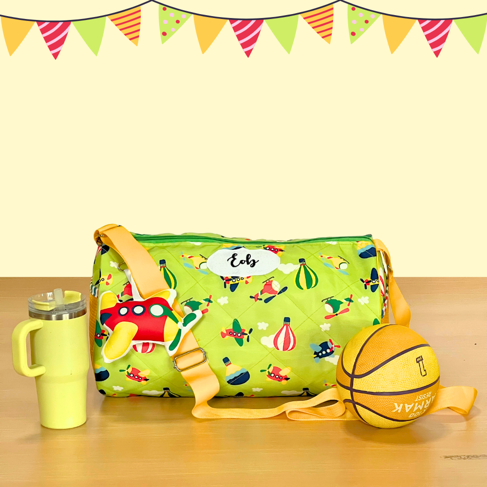 Green patterned bag