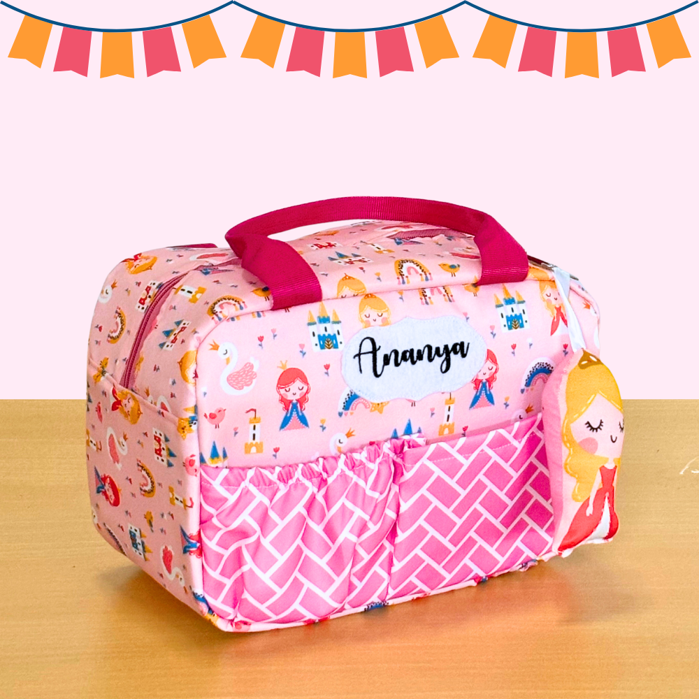 Pink children's lunch bag