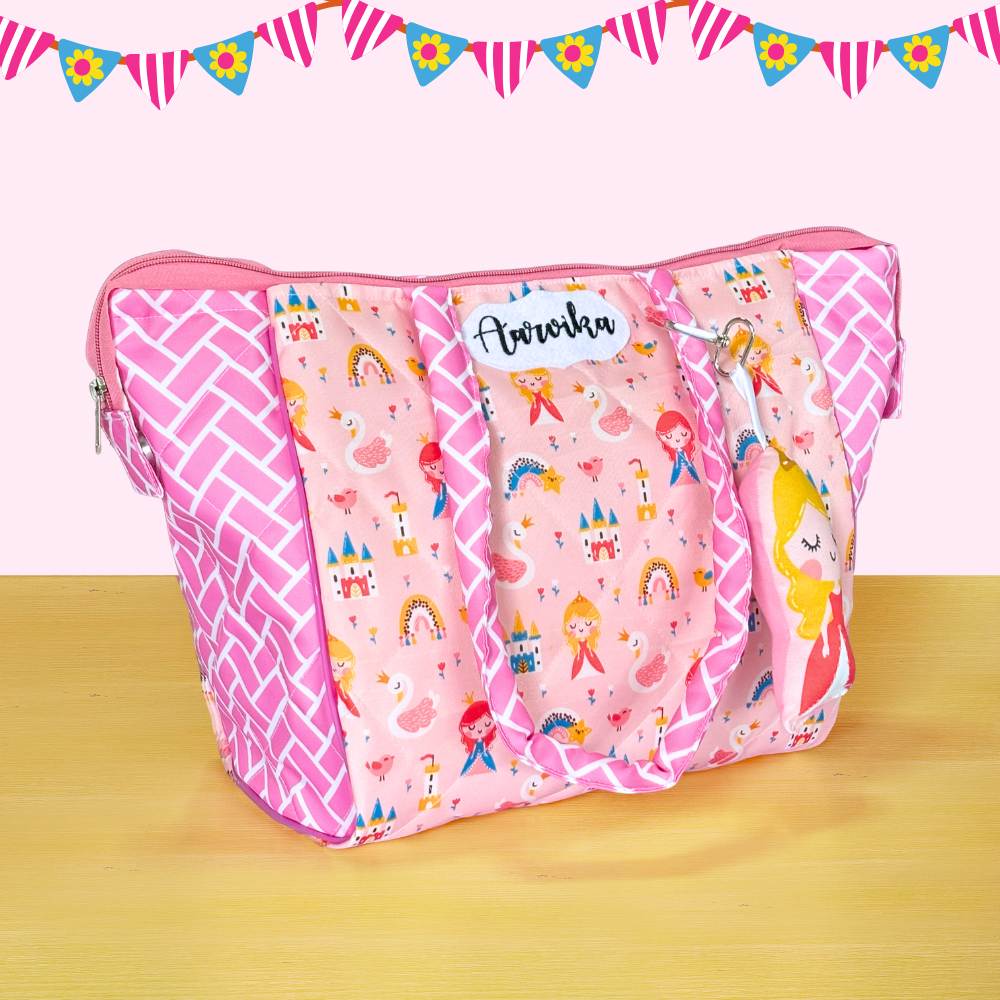 Pink fabric bag