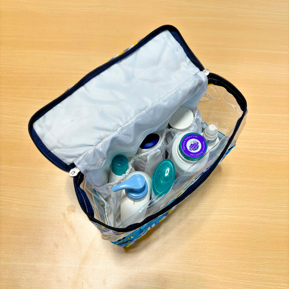 Small bag with bottles