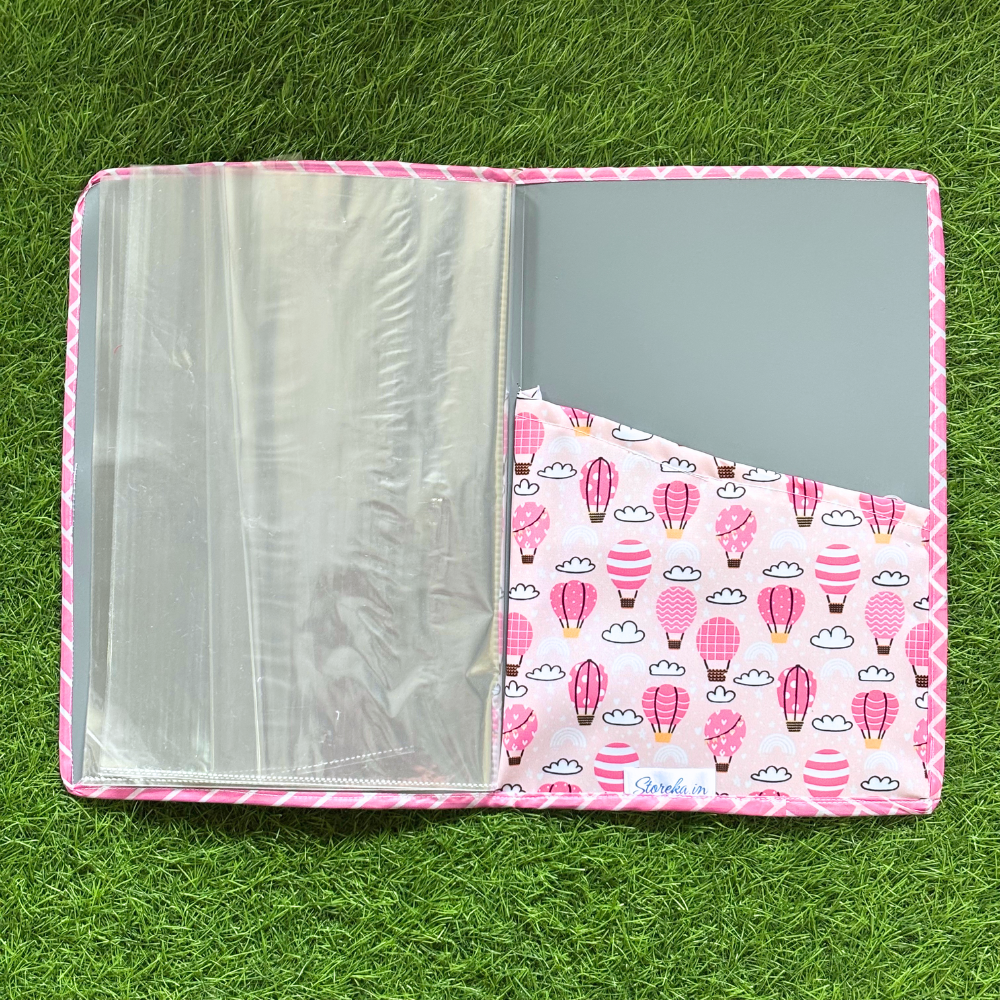 Pink and white patterned case