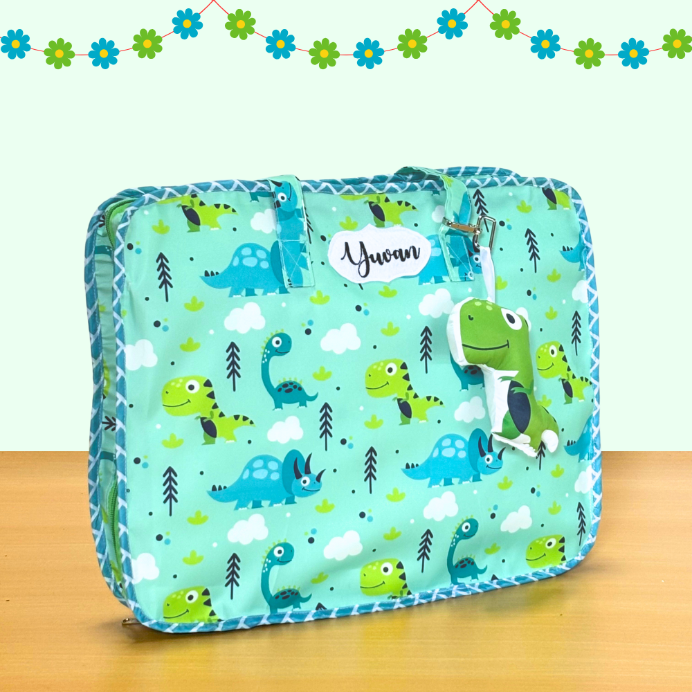 Children's dinosaur-patterned blanket