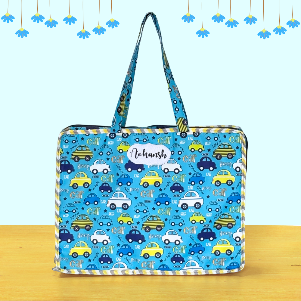 Blue tote bag