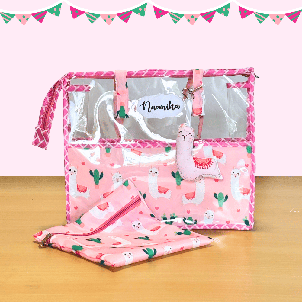 Pink baby bag