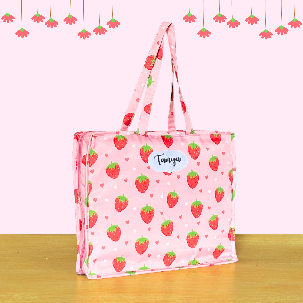 Pink tote bag