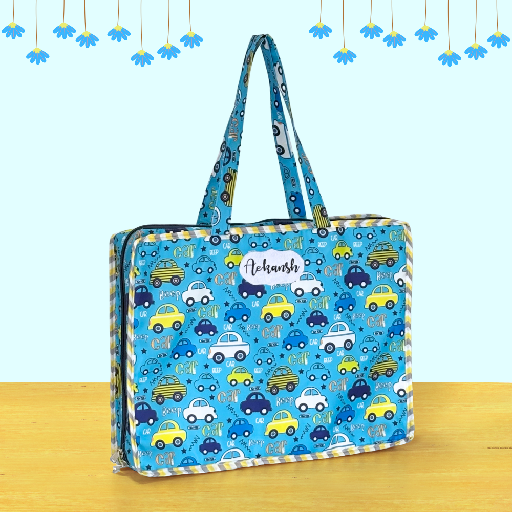 Blue tote bag