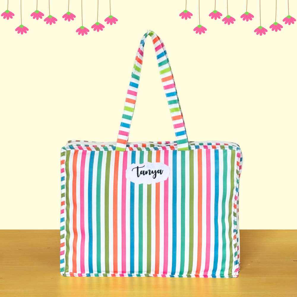 Colorful striped bag
