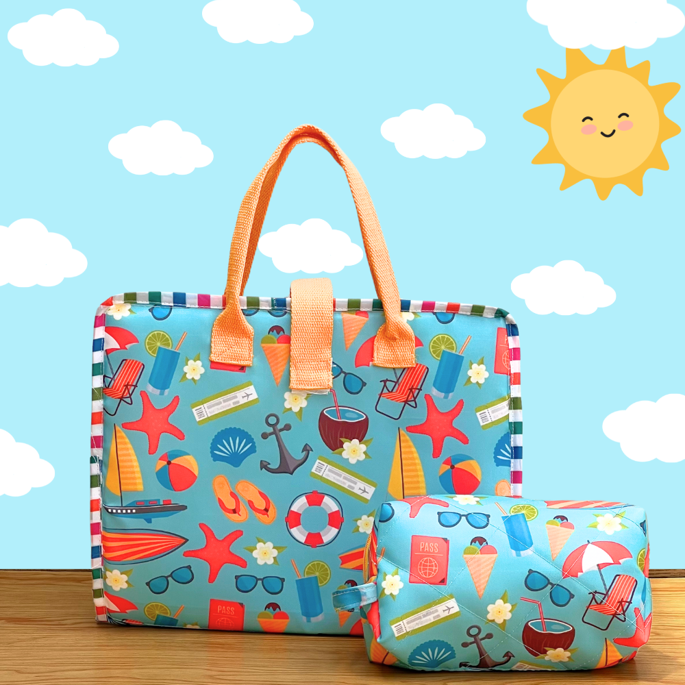 colorful duffel bag