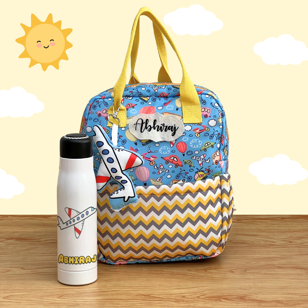 kids backpack with botte