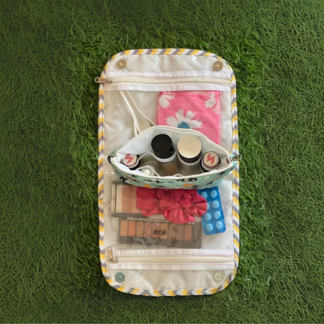 Clear makeup pouch