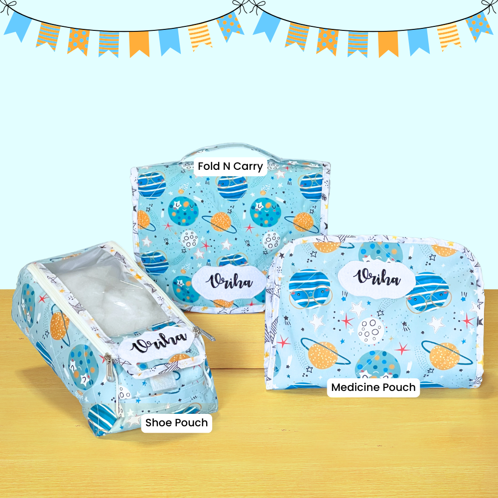 Set of 'Fold N Carry' pouches