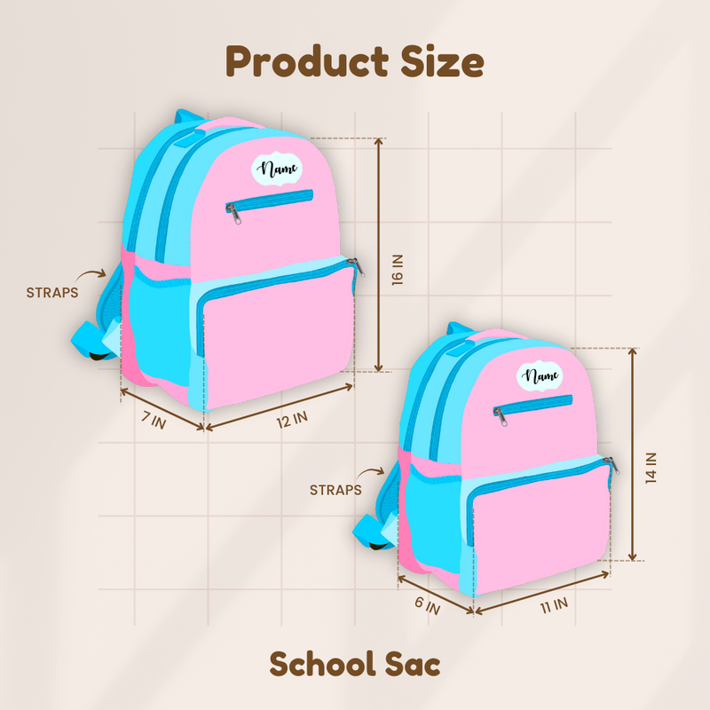 Size Chart for Kids' School Sac