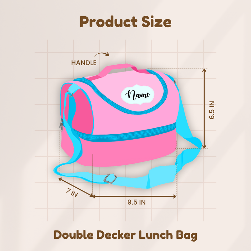 Size Chart for Double decker lunch bag adults