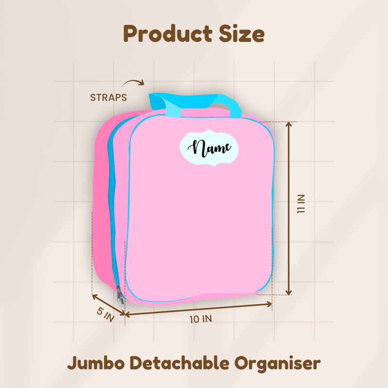 Size Chart for Jumbo detachable organiser