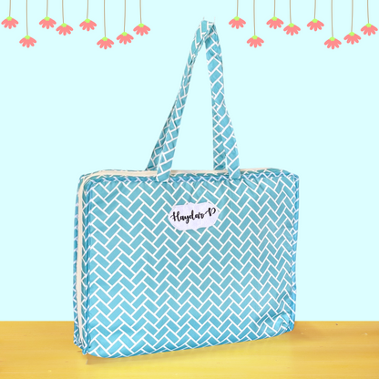 Blue patterned bag 