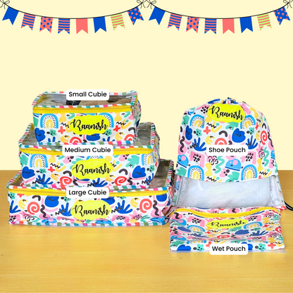 Colorful storage boxes 