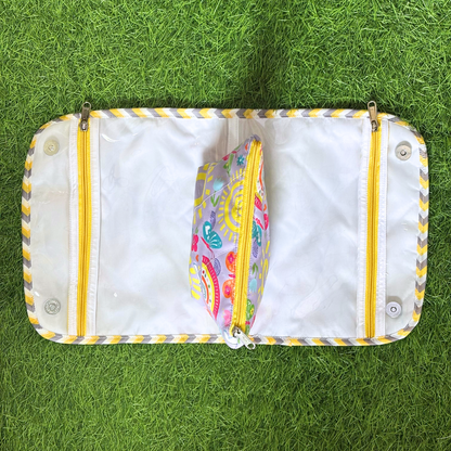 White travel wallet