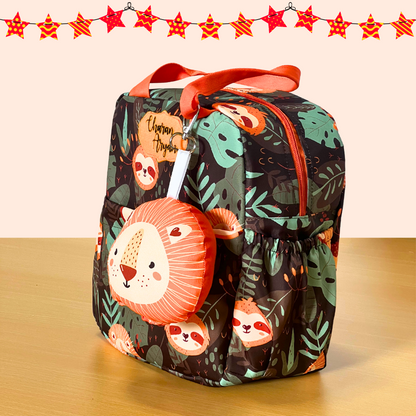 Backpack with animal pattern 