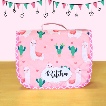 Pink pouch with llama