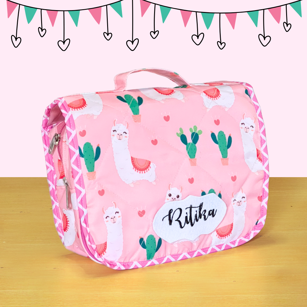 Pink cosmetic bag